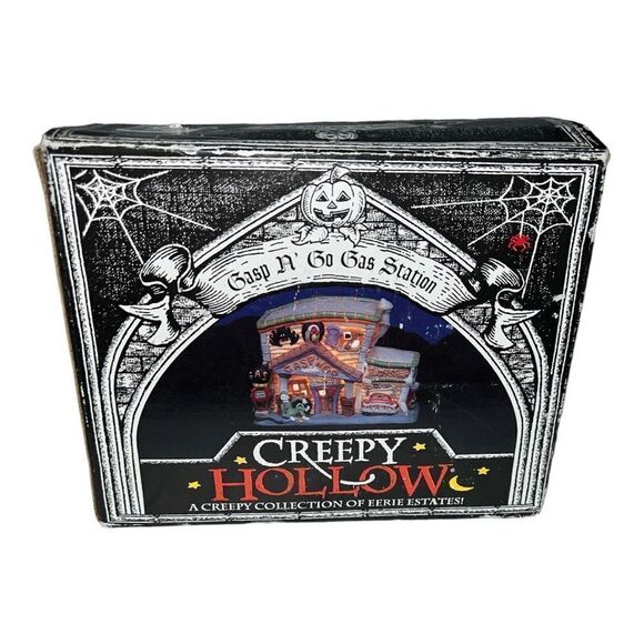 Creepy Hollow Midwest Creepy Skully's Light Up Gas Station Halloween Decor - Picture 5 of 6